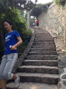 Descending the stairways from Xiang Shan (Incense Burner Peak)